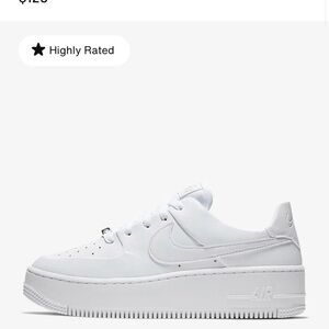 WORN ONCE Women’s Nike Air Force 1 Sage Low Platform